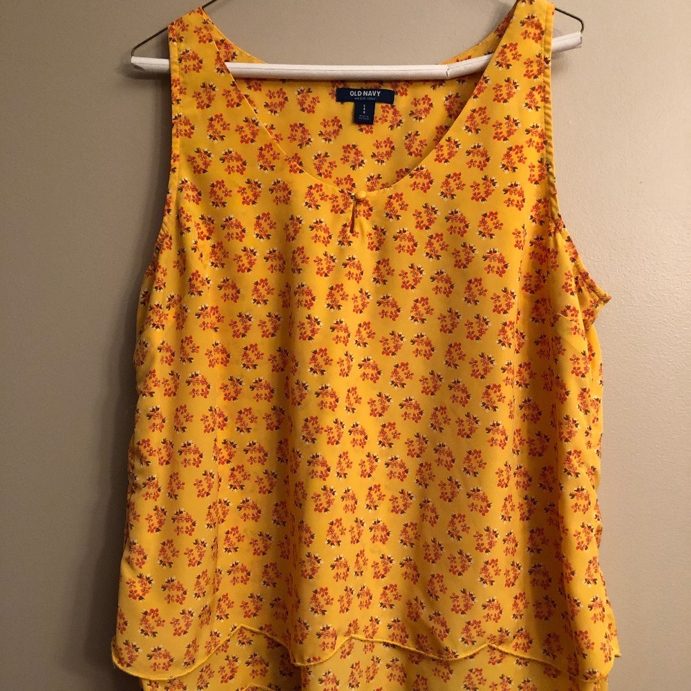 Final Sale: Yellow Tank-top Style Blouse